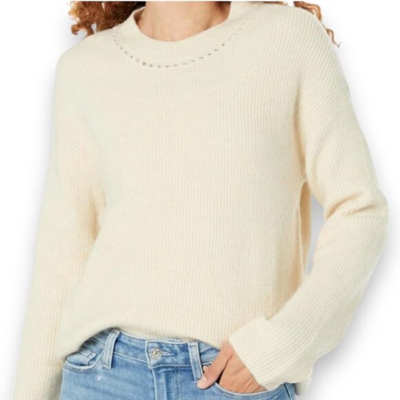 GAP Cashsoft Crew Ivory Sweater Women Small S Cream Comfort NWT MSRP $69.99 - Picture 1 of 9